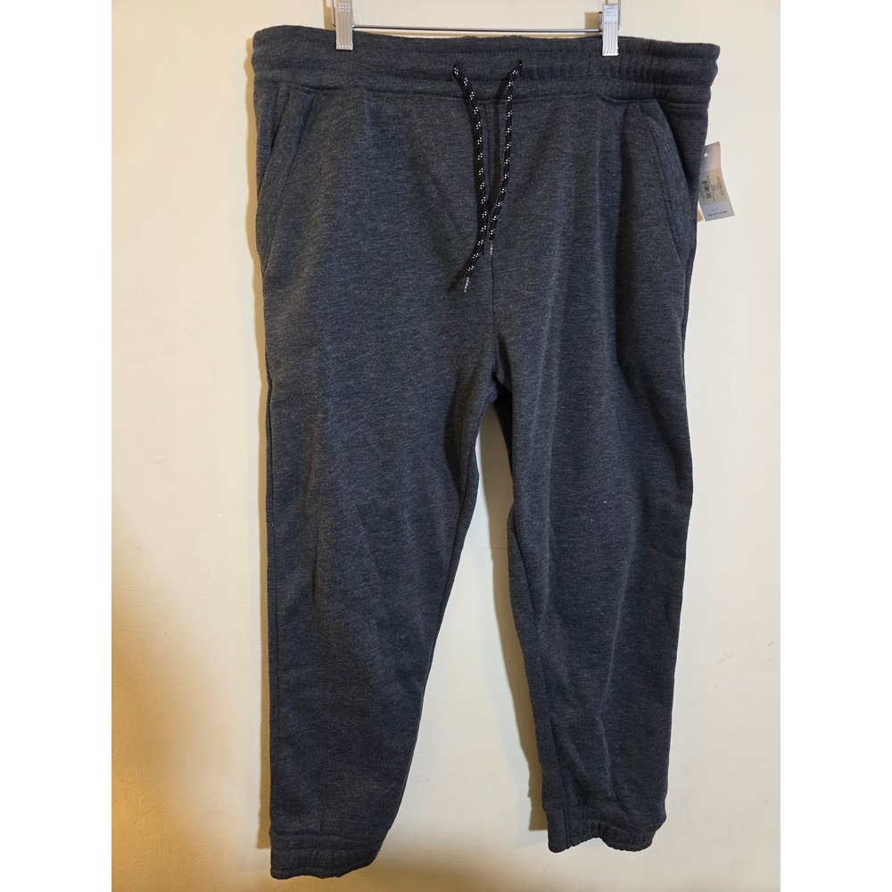 2(X)IST Mens Fleece Joggers Charcoal Heather Grey Sweatpants XL New